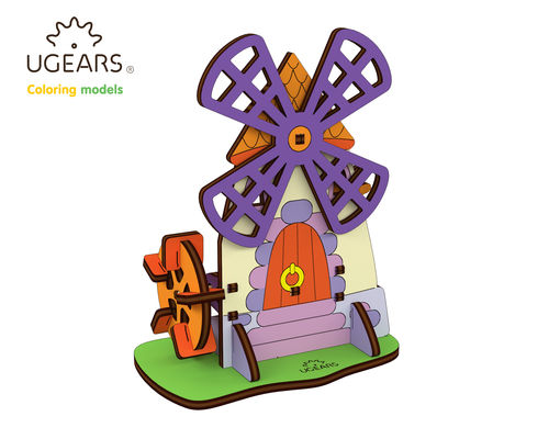 zum ausmalen Stiftehalter 3D Puzzle für Kinder UGEARS Doppeldecker Holzmodell 